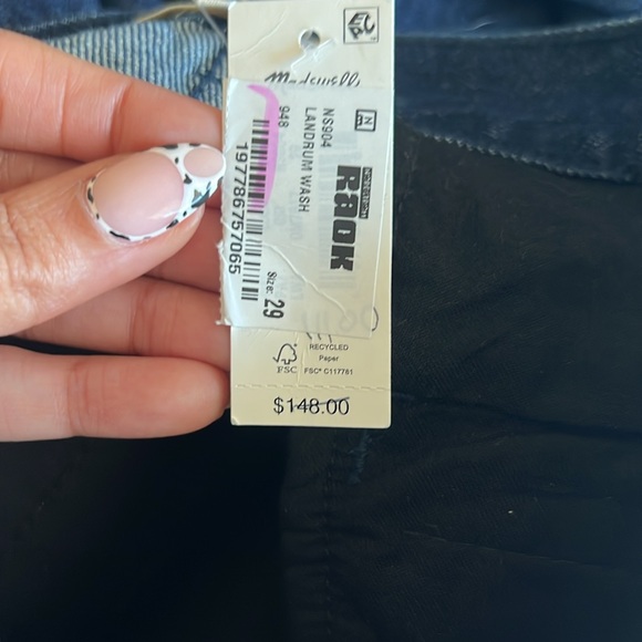 Madewell Super Wide-Leg Dark Blue Jeans - Picture 8 of 12